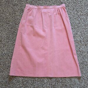 Vintage GT Ultrasuede Skirt Women's 16 Pink Faux Suede A-Line Washable USA Made